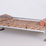 Patterned Fabric Slezak sofa made in 1930s Czechia