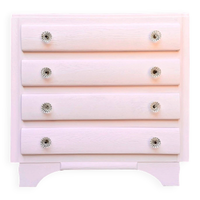 Commode vintage rose poudré Farrow & Ball, finition mat