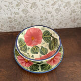 Bol et assiette faits main Roses