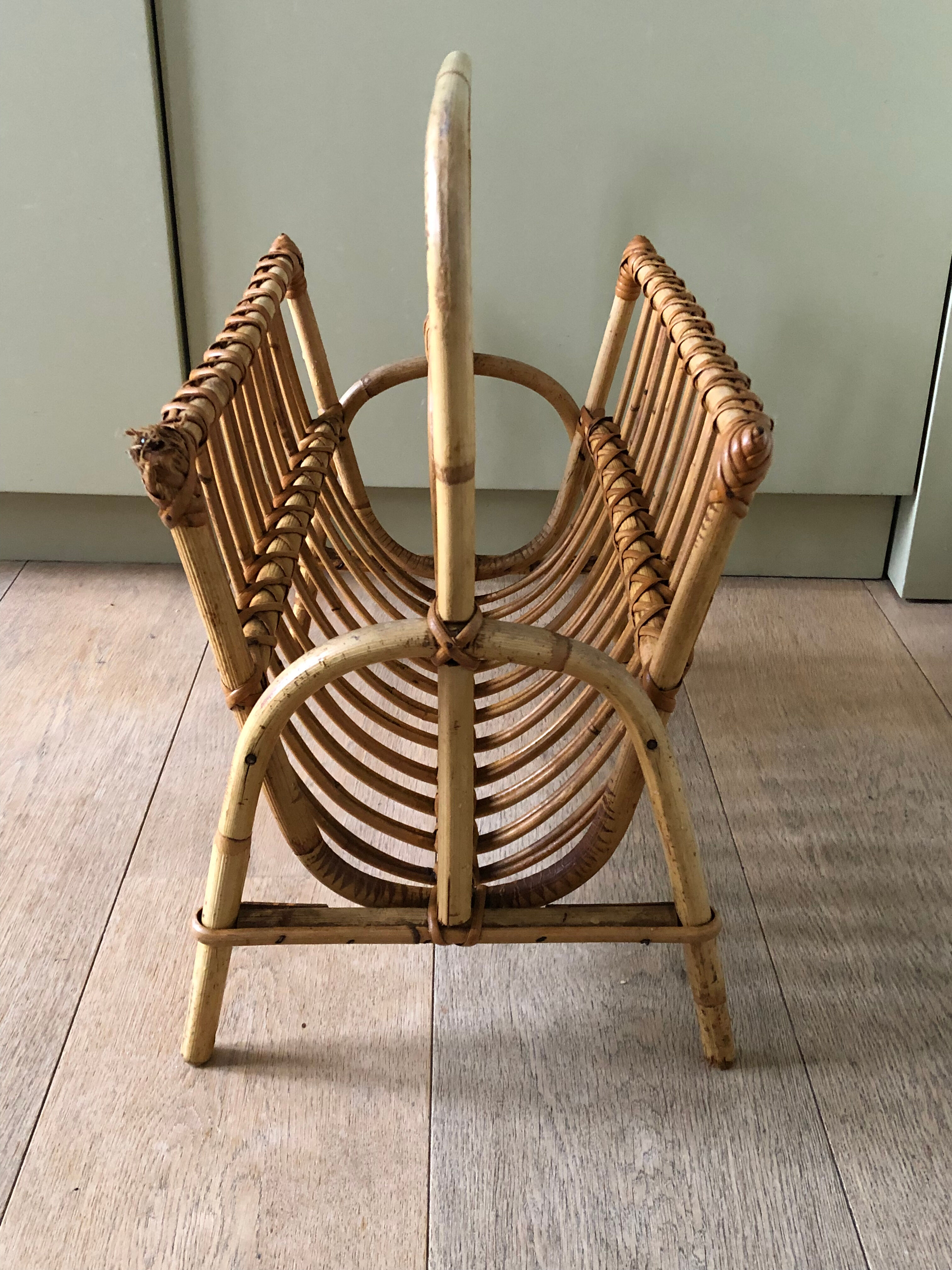 Rattan magazine door