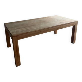 Grande table a manger bois brut