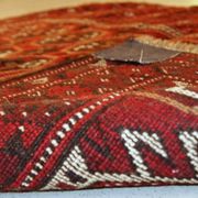Tapis vintage fait main Gabbeh du Moyen-Orient 140cm x 215cm (1960s)