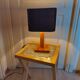 Handcrafted olive wood lamp