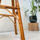 High stool in bamboo and rattan, circa 1960.