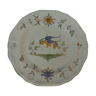 Decorative plate handmade Tolosane with bird decoration