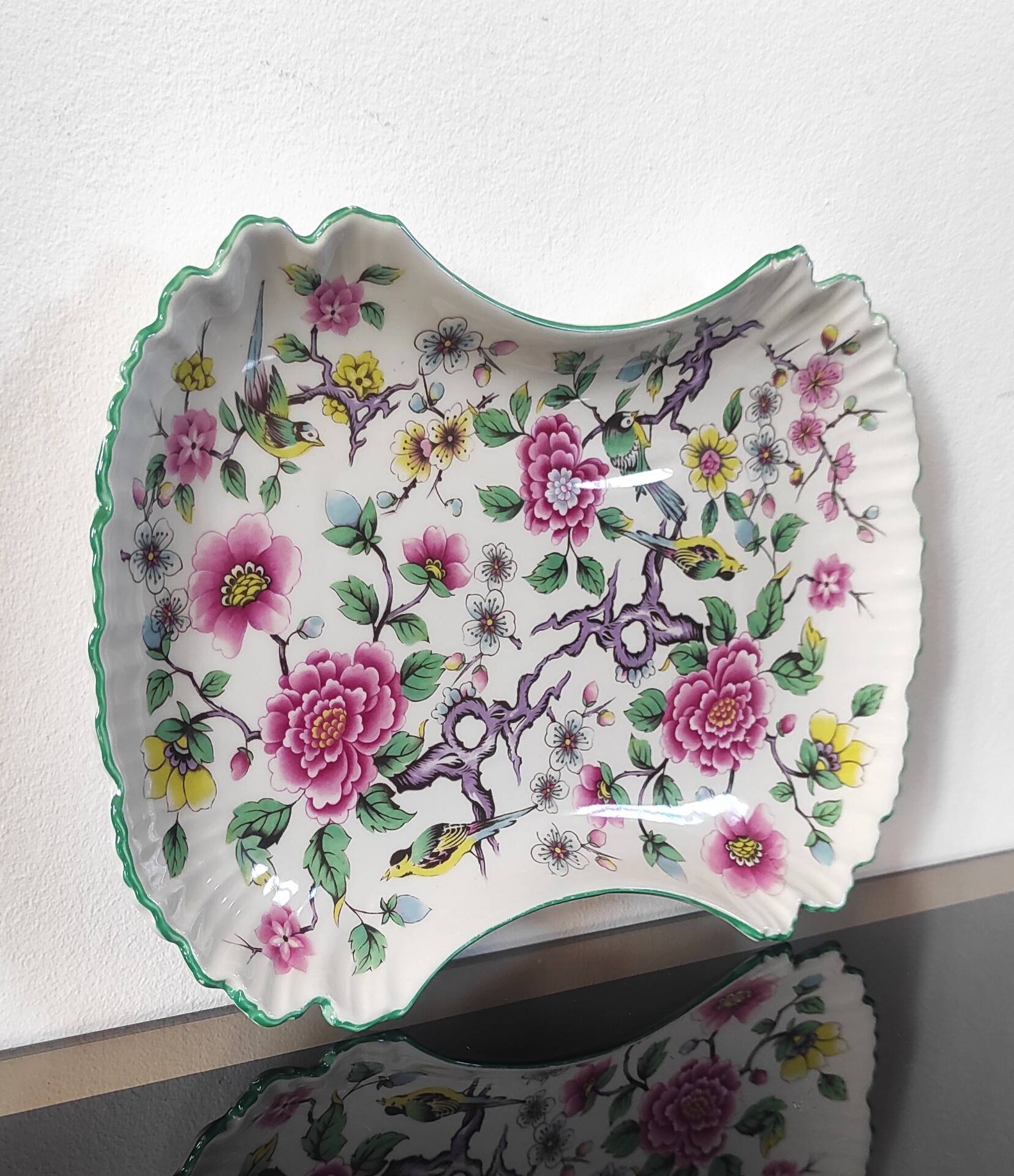 Vintage cut-out plate in earthenware