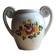 Small double-handled vase in French earthenware – Hand-painted floral decoration