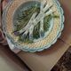Set of 6 asparagus plates in majolica