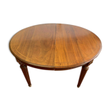Table de style Louis XVI en acajou et bois clair XX siècle