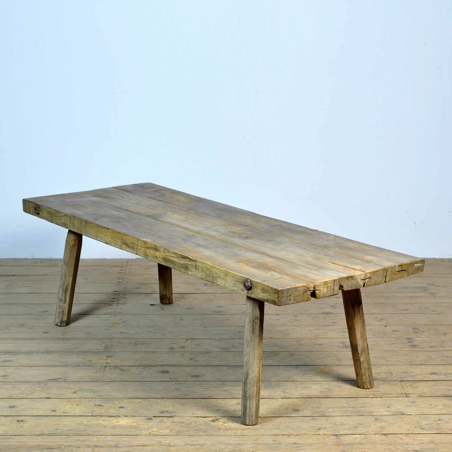 Vintage oak butcher's farmtable, 1930s