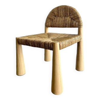 Chaise en bois massif avec pieds coniques