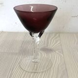 Ensemble de 4 verres vintage en verre de murano colorés