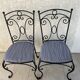 lot 6 chaises en fe forgé