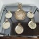 Vintage metal pineapple aperitif set – 1 large + 5 bowls