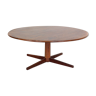 Table basse ronde en palissandre du milieu du siècle, Danemark des années 1960