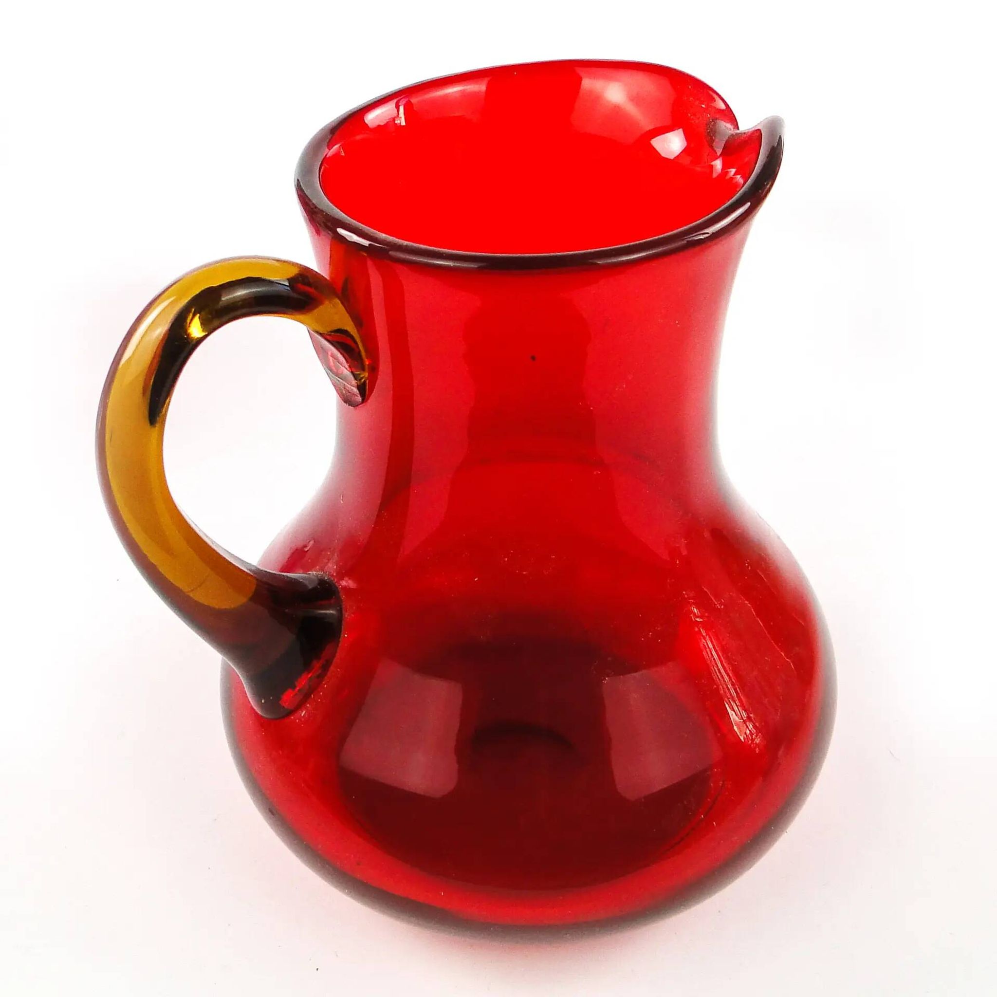 Mid-century modern jug, glass, designed by L. Fiedorowicz, Poland, 1970s