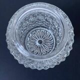 Cylindrical globe in transparent worked glass