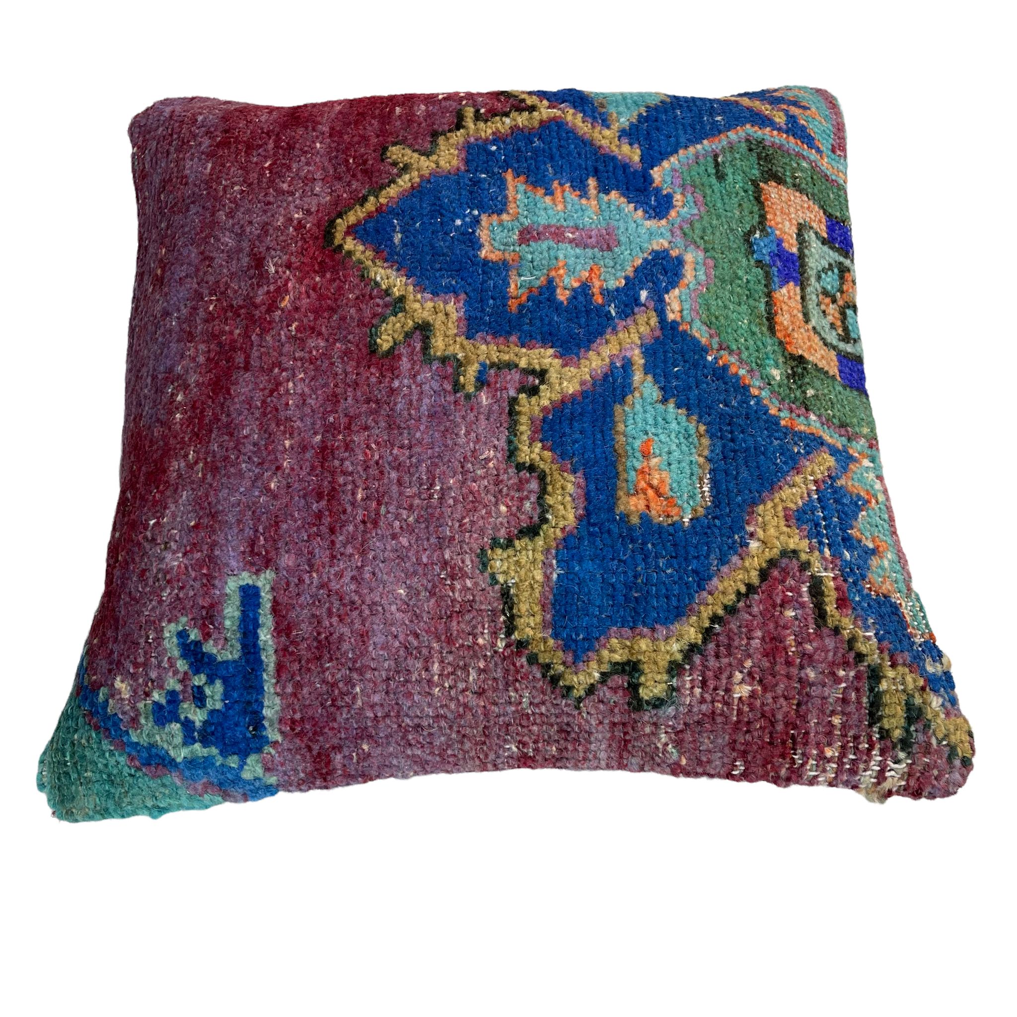 Housse de coussin de tapis turc vintage 45 x 45 cm