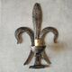 Brutalist iron wall light "fleur de lys"