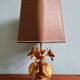 Lampe de table italienne en métal dorée, style Hollywood Regency, 1970