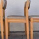Suite of 4 chairs self beech brass and wool 1960