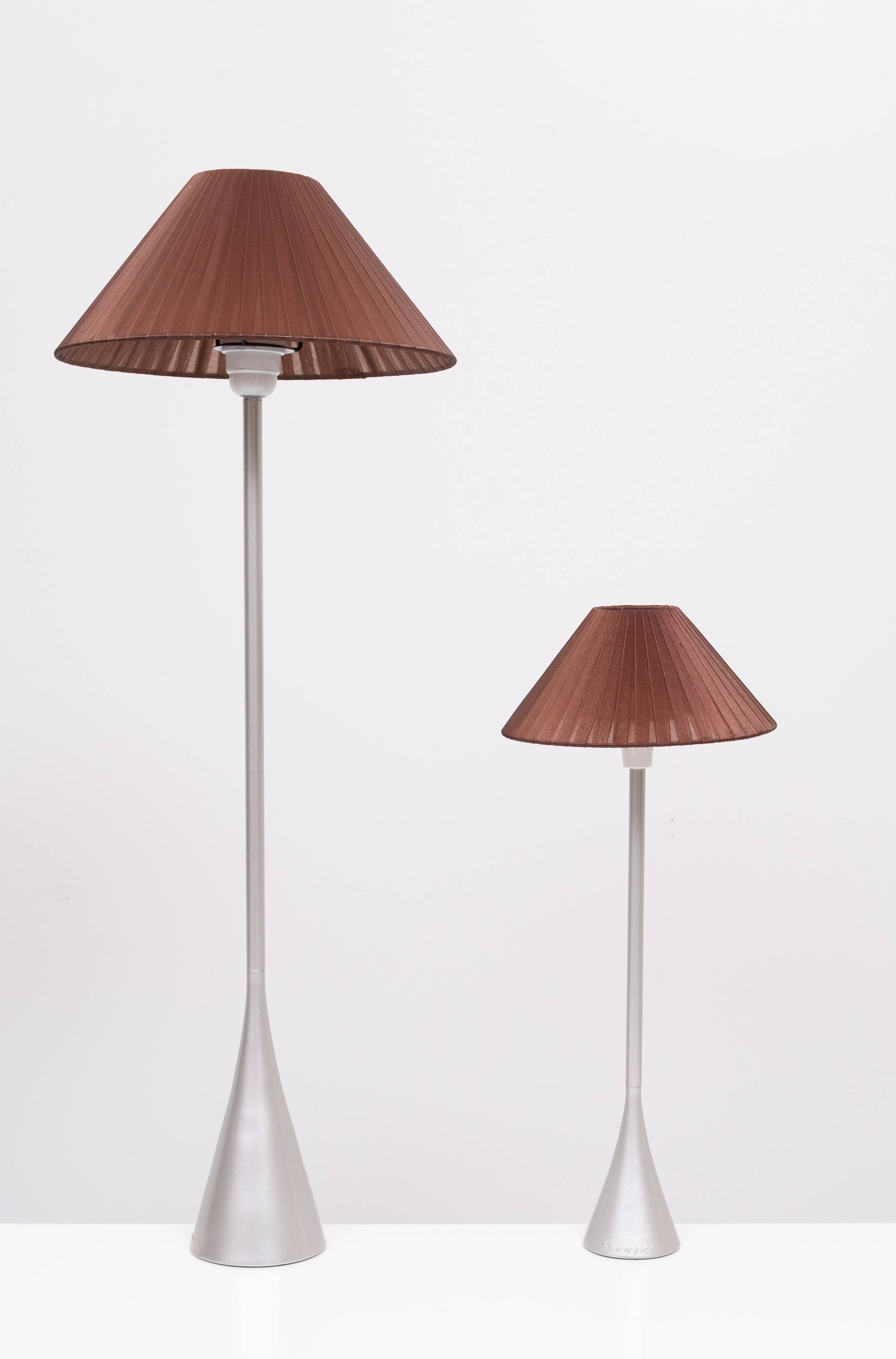 Paire de lampes de table Pascal Mourgue pour Ligne-Roset « Cinna » en aluminium moulé