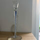 Blue spiral glass candlestick