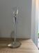 Blue spiral glass candlestick