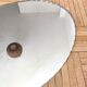 Oval mirror bevelled with removable metal media 43x60cm