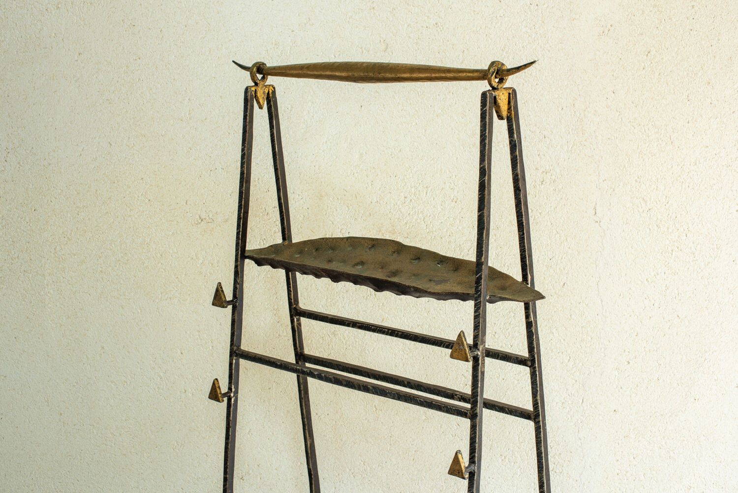 Jean Jacques Argueyrolles, clothes throwers and pockets in patinated welded iron