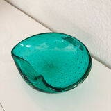 Ashtray or bowl in emerald green blown glass - Murano circa 1970