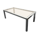 Table basse chromé et verre fumé