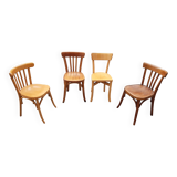 Set of 4 mismatched bistro chairs