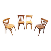 Lot de 4 chaises bistrot dépareillées