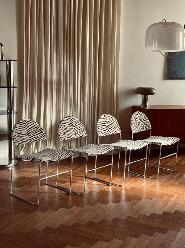 4 chaises ''Franny'' par Superstudio pour Fasem, Italie, années 1980