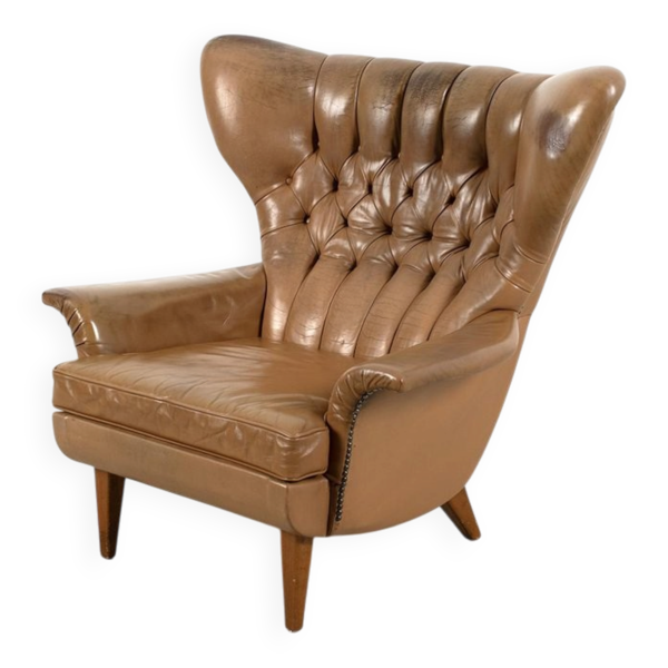 Fauteuil à oreilles vintage