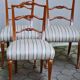 Set of 6 vintage chairs in Chippendale Revival style.