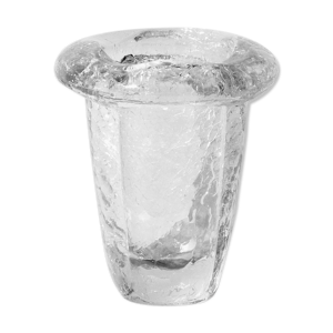 Vase vintage Daum craquelé
