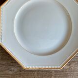 3 Sarreguemines octagonal beaded plates