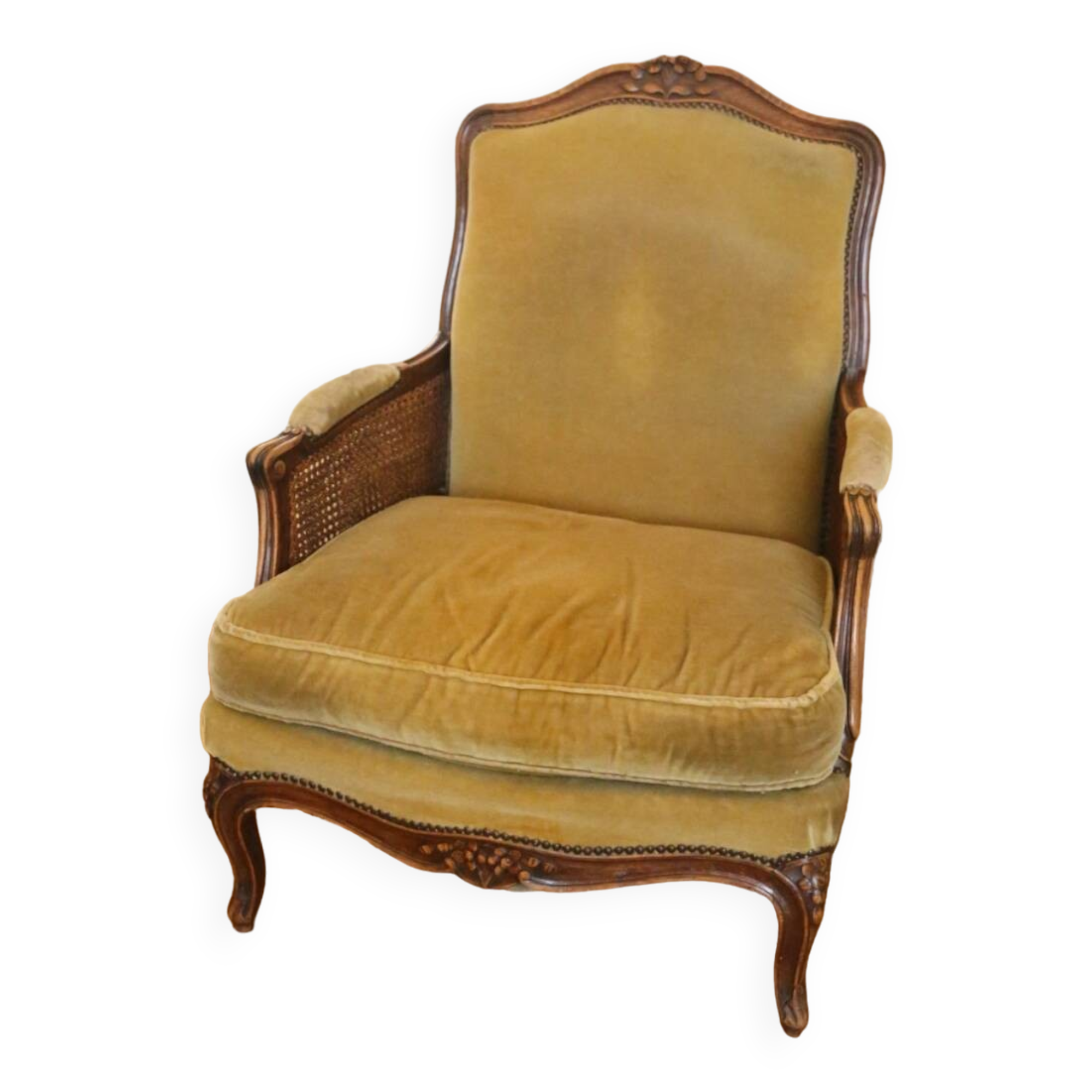 Cane shepherdess armchair, around 1930
