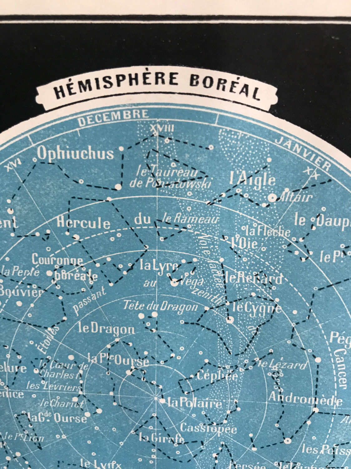 Sky, hemispheres, original printing plate