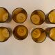 8 orange-yellow glasses Luminarc France
