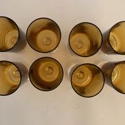 8 orange-yellow glasses Luminarc France