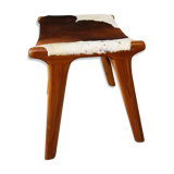 Chair in cowhide with ottoman inspiration Norwegian
