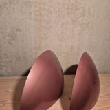 Set 2 vintage wall lamp SCE half moon metal uplight 39cm