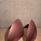 Set 2 vintage wall lamp SCE half moon metal uplight 39cm