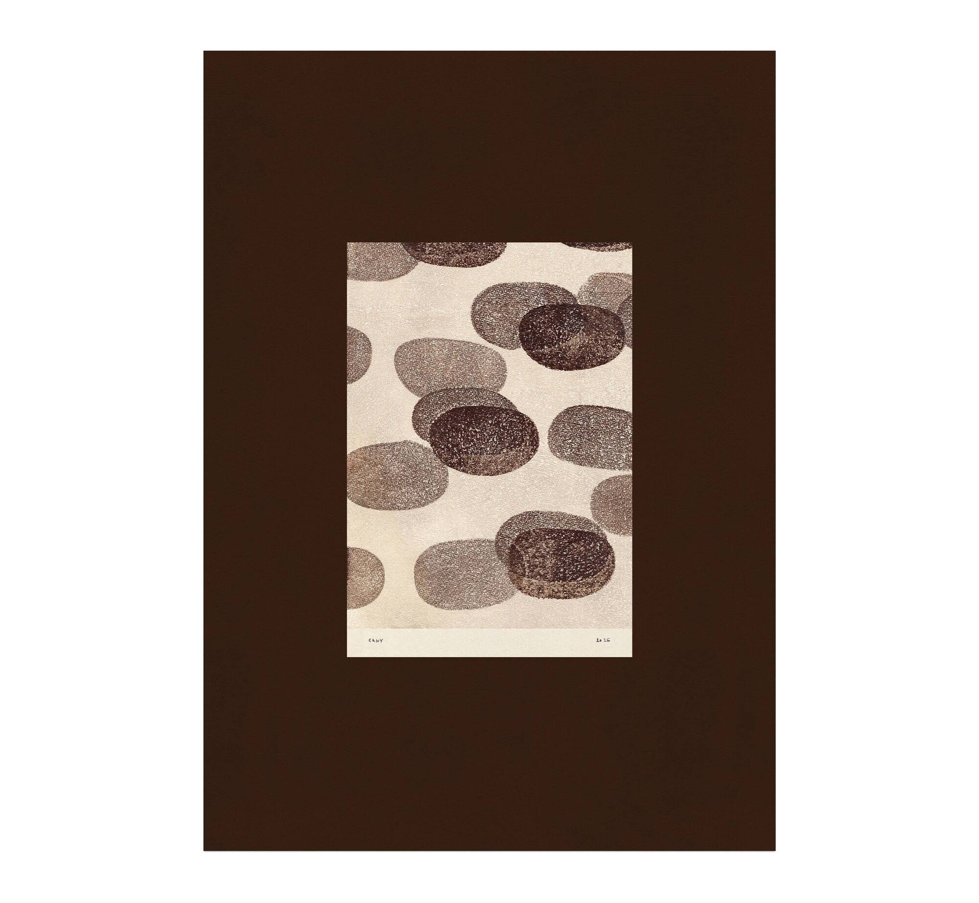 art print after an abstract painting signed Eawy