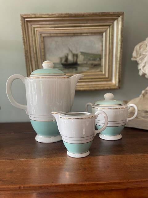 coffee pot, sugar bowl and milk jug KG Luneville Regency model