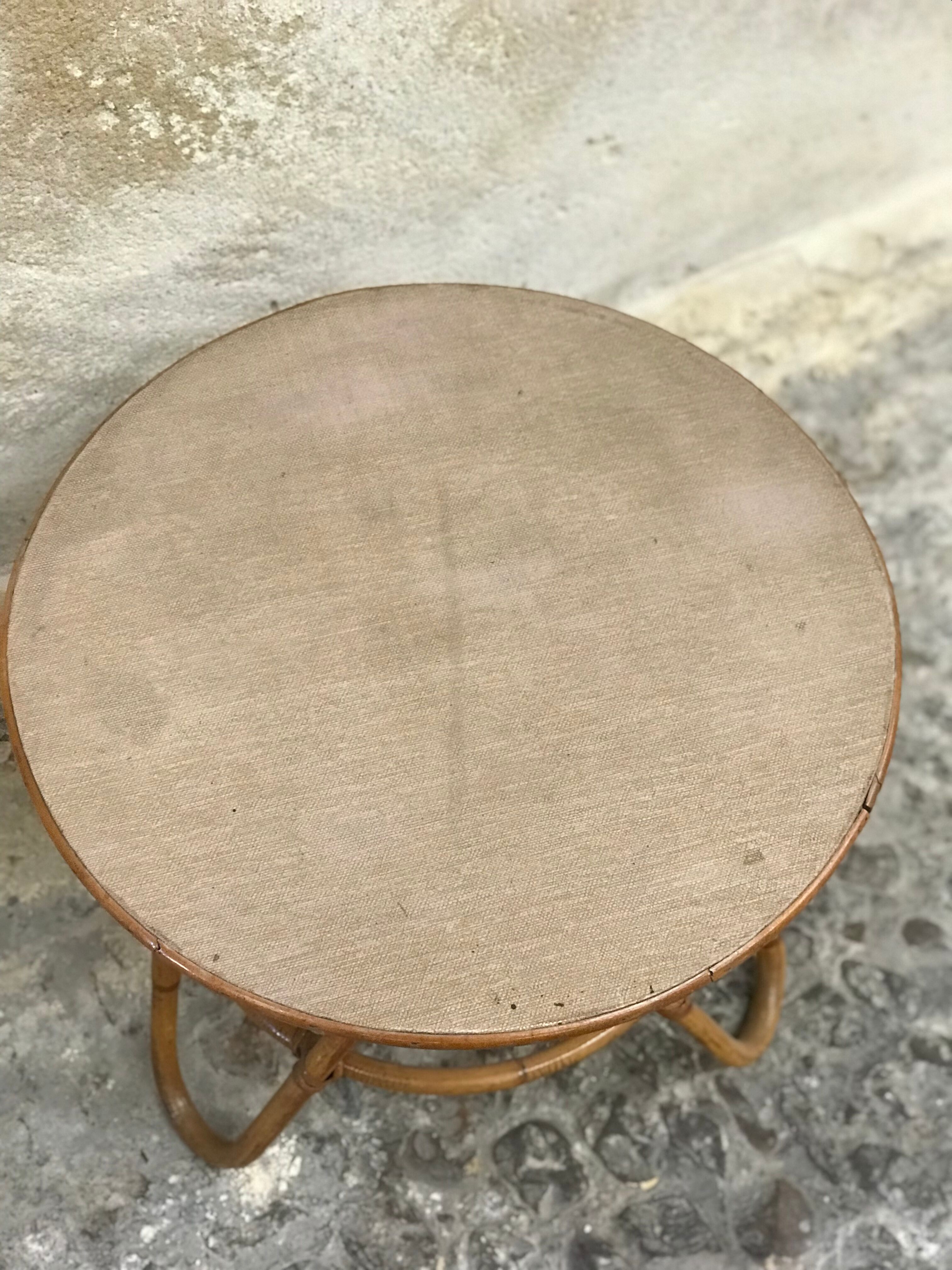 Rattan table 1950