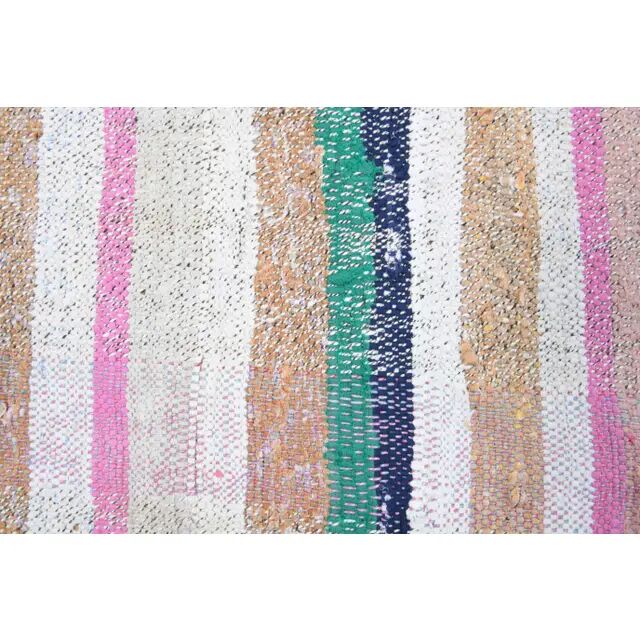 Vintage Turkish Hand-Knotted Wool Cotton White Kilim Runner Rug 78x228